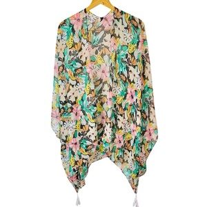 LANE BRYANT Ruana Floral Swim Cover Up Sz 14 to 28